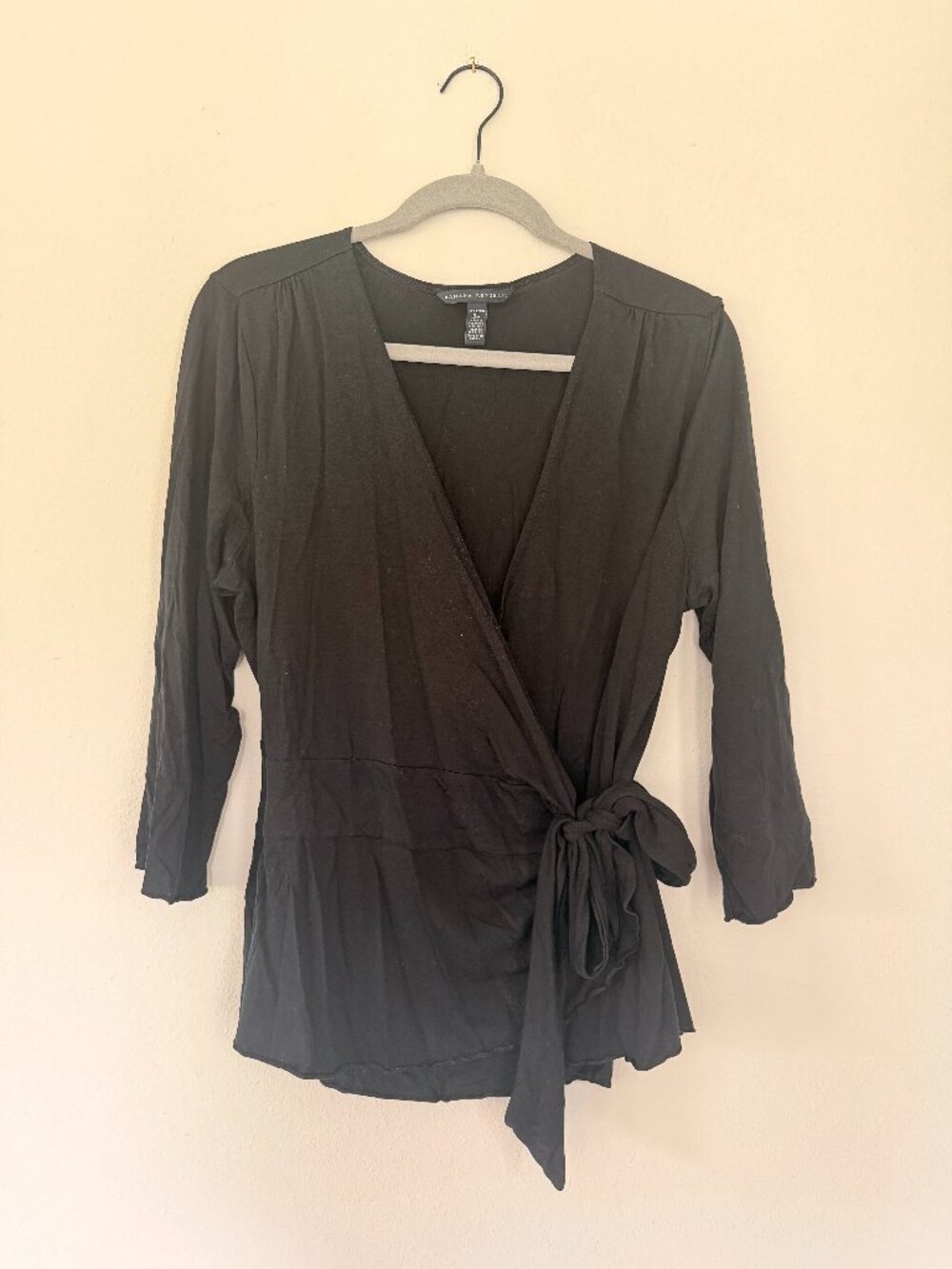 Vintage Banana Republic Black Wrap Top